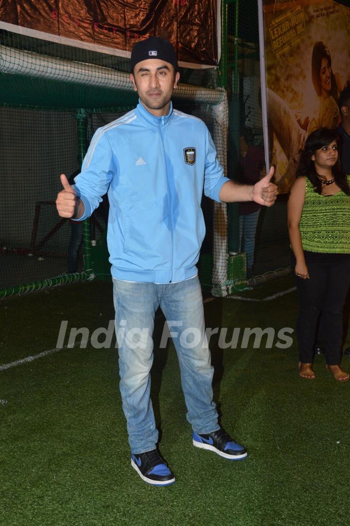 Ranbir at the football match