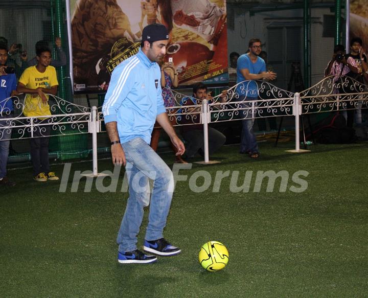 Ranbir at the football match