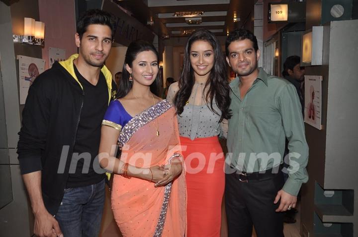 Shraddha and Sidharth on Ye Hai Mohabbatein sets