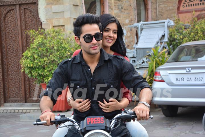 Armaan and Deeksha enjoy a bike ride in Jaipur