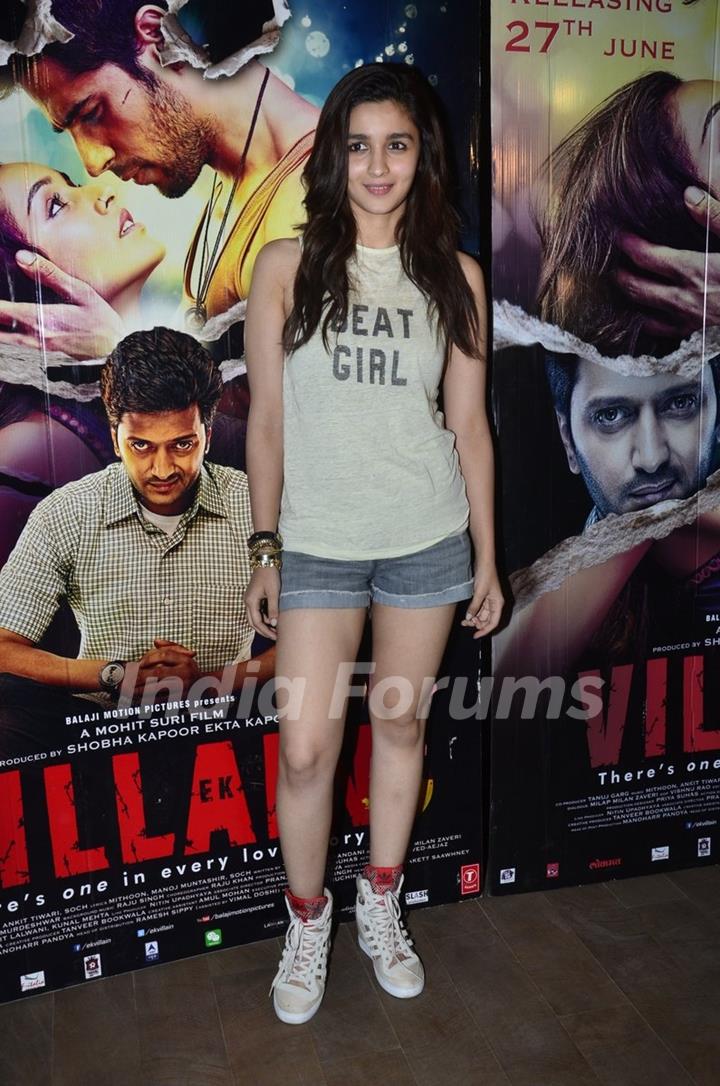 Alia Bhatt at the Screening of Ek Villiian