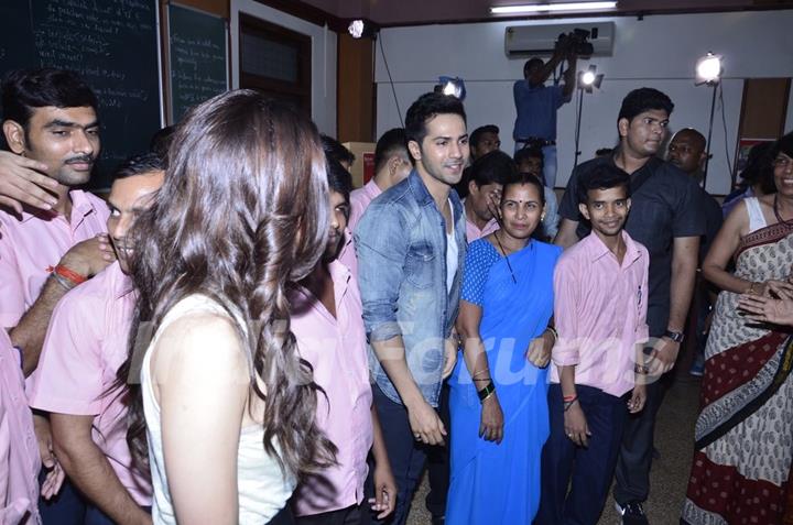 Alia Bhatt and Varun Dhawan at HR College