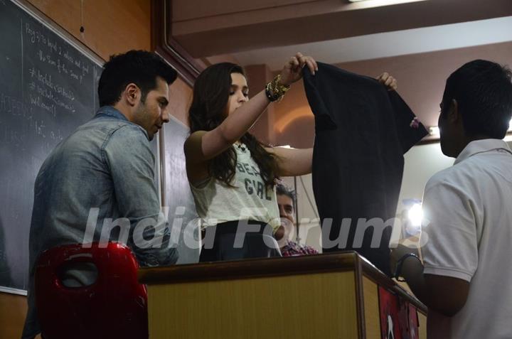 Alia Bhatt and Varun Dhawan at HR College