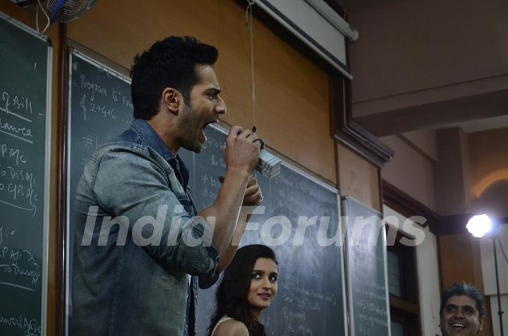 Alia Bhatt and Varun Dhawan at HR College