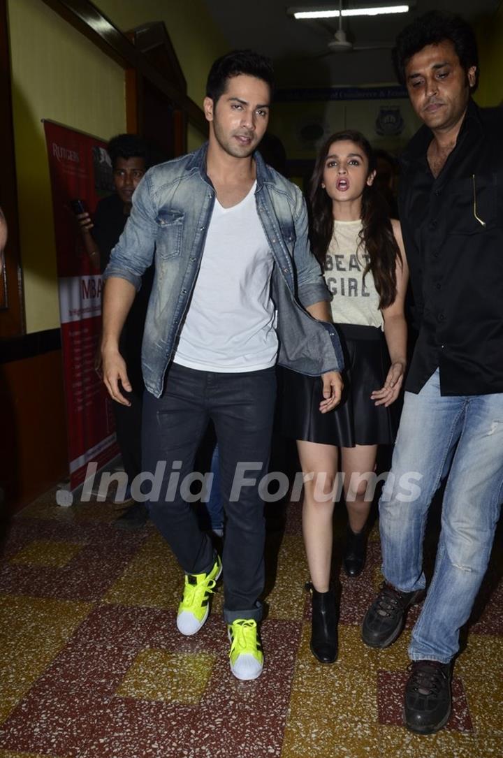 Alia Bhatt and Varun Dhawan at HR College