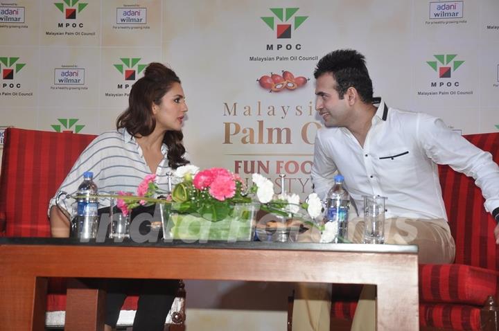 Huma Qureshi and Irfan Pathan at Malaysian Palm Oil Launch