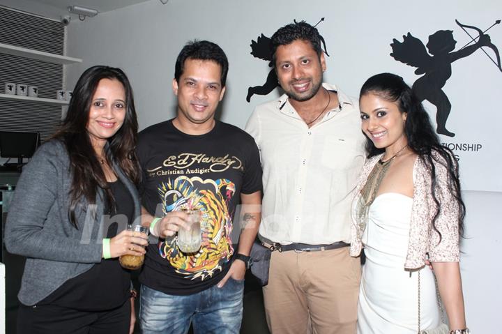 Yash Patnaik with wife and friends at party