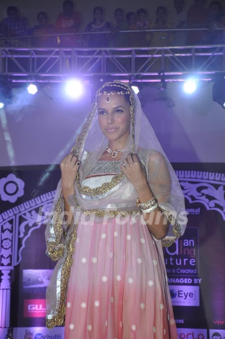 Neha Dhupia walks for Kamal Design Studio at Viviana Mall in Thane