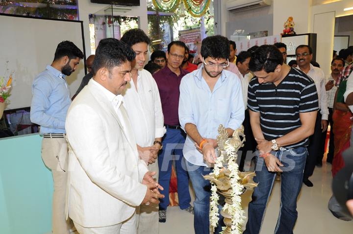 Aditya Thackeray at the Inaugration of Shiva's Hair Designers