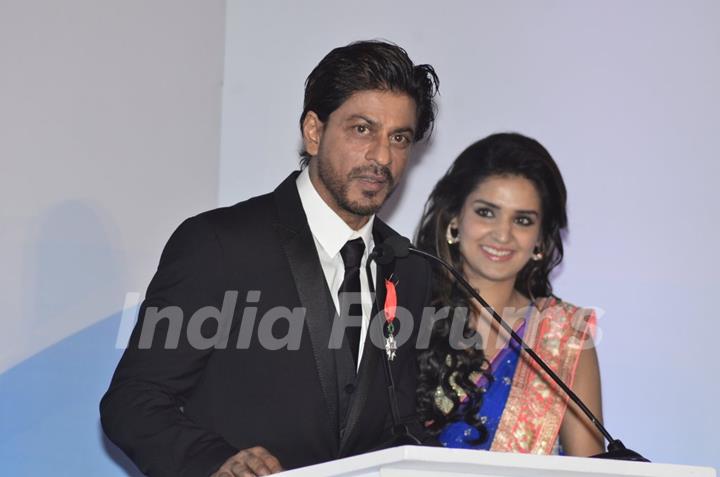 Shahrukh Khan addresses the media at the event