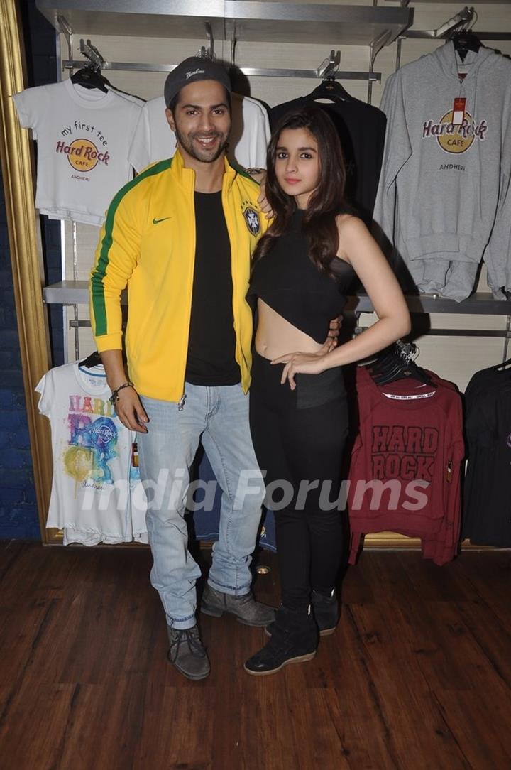 Alia and Varun for Sony SIX FIFA promotions at Hard Rock Cafe