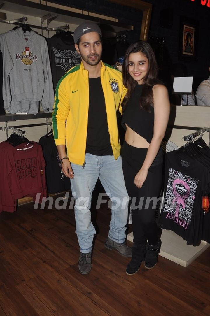 Alia and Varun for Sony SIX FIFA promotions at Hard Rock Cafe