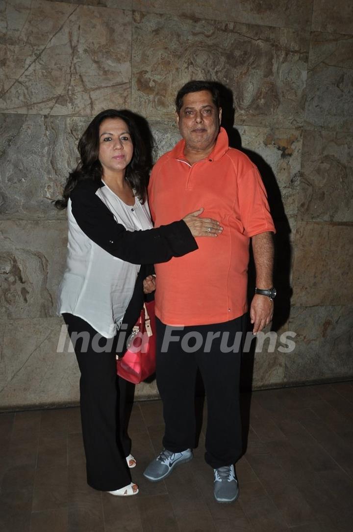 David Dhawan with his wife Special screening of Bobby Jasoos