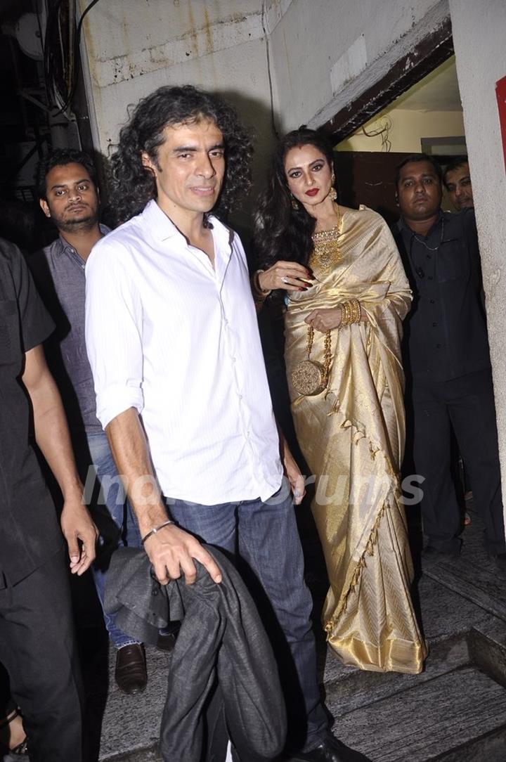 Imtiaz Ali and Rekha at the Special Premier of Lekar Hum Deewana Dil