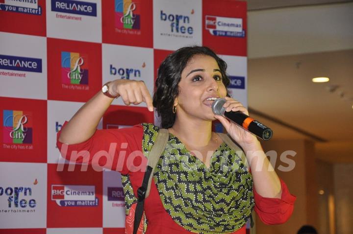 Vidya Balan at the promotions of Bobby Jasoos at R City Mall