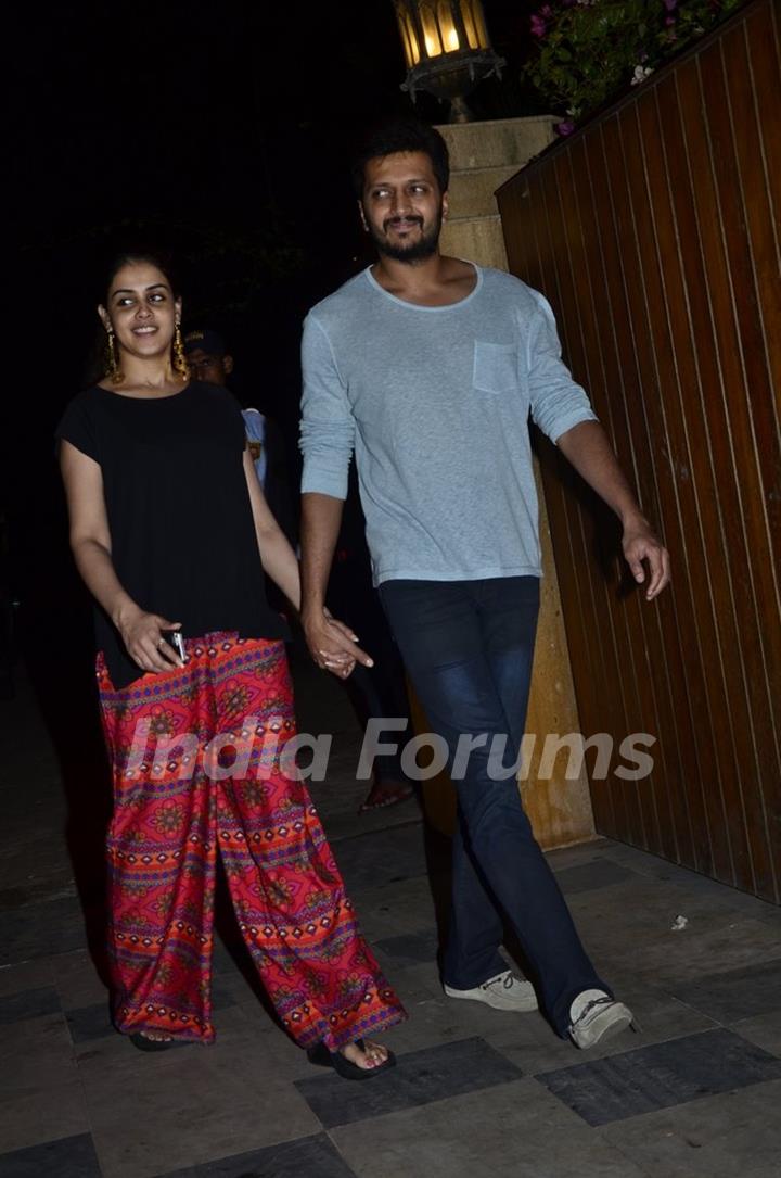 Riteish Deshmukh and Genelia Dsouza at Success Bash of Ek Villain