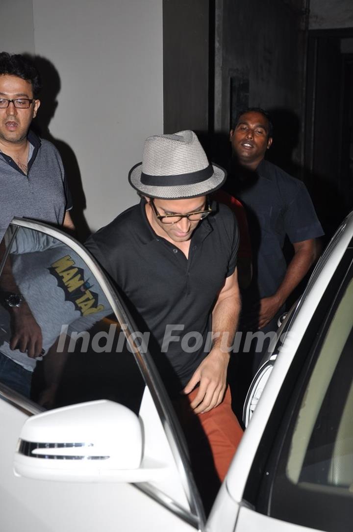 Hrithik Roshan Snapped at a screening at Lightbox