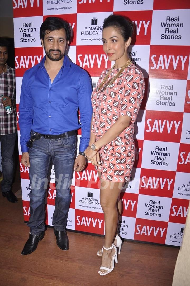 Mallaika and Rajev Paul at the lunch of special Savvy issue