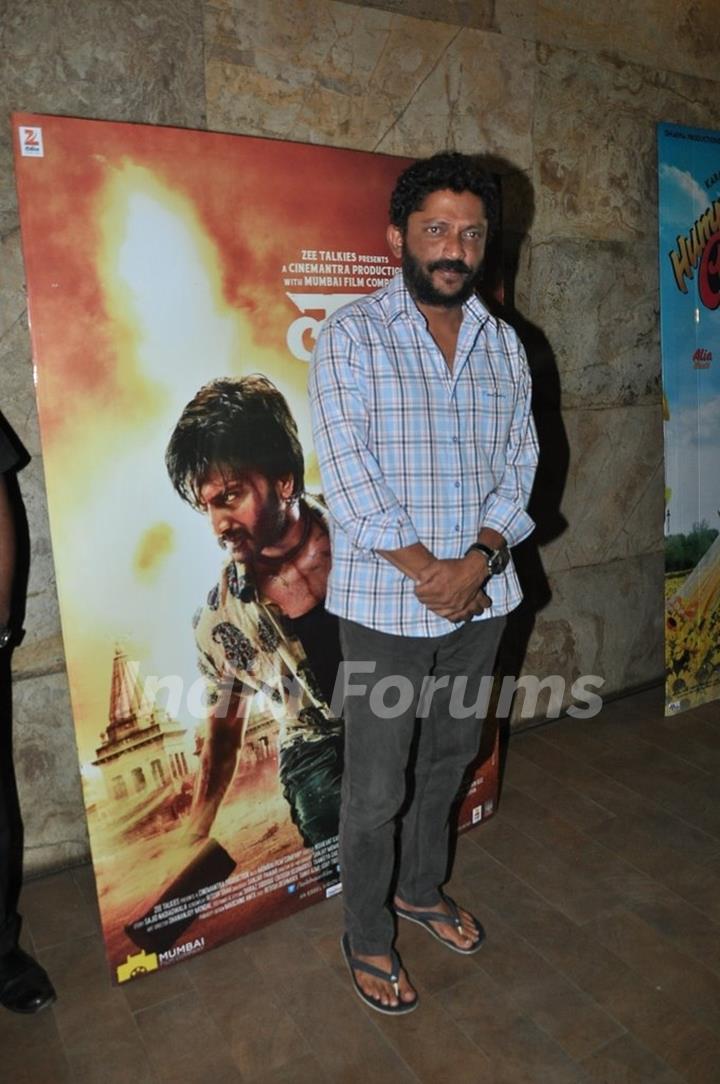 Nishikant Kamat was spotted at the Special Screening of Lai Bhari