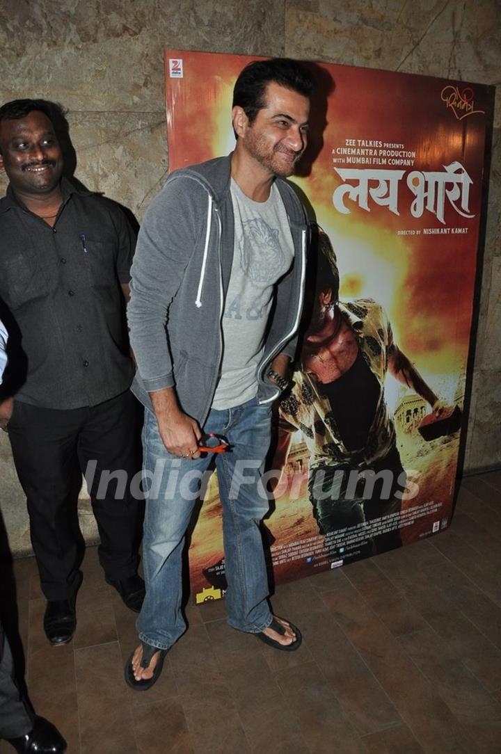 Sanjay Kapoor was spotted at the Special Screening of Lai Bhari