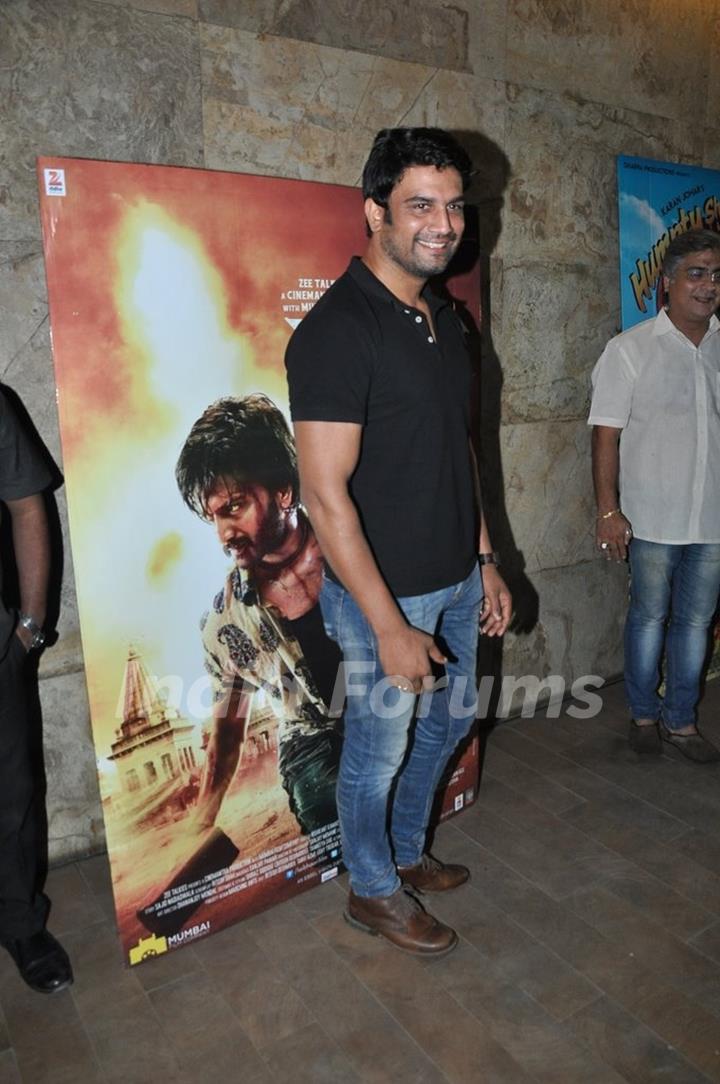 Sharad Kelkar was spotted at the Special Screening of Lai Bhari