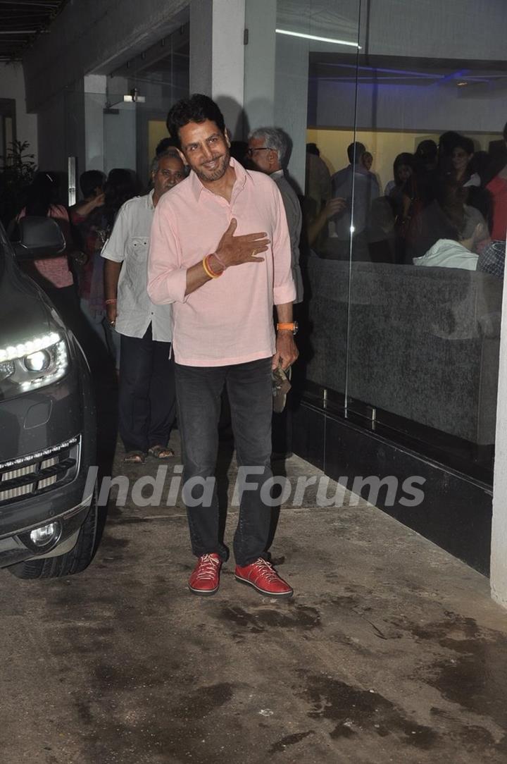 Gurdas Mann was spotted at the Screening of Lai Bhari