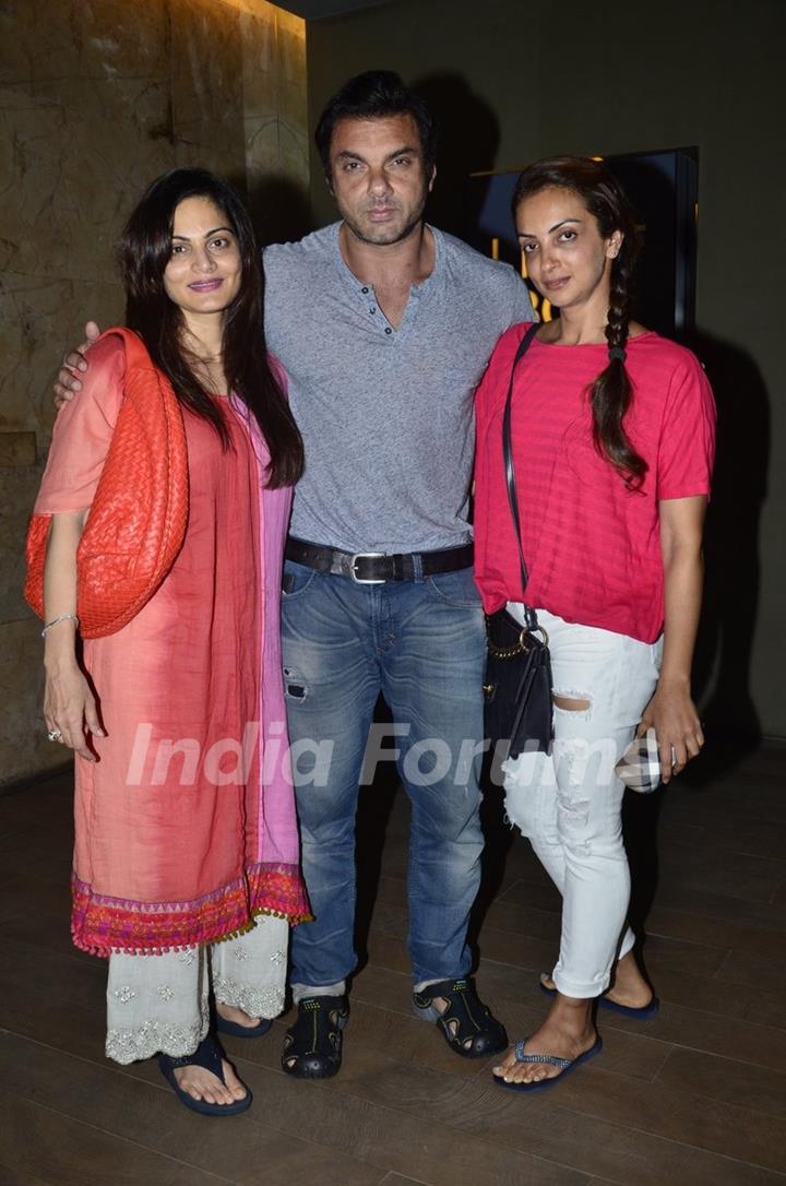 Sohail Khan with wife Seema at the Screening of Humpty Sharma Ki Dulhaniya