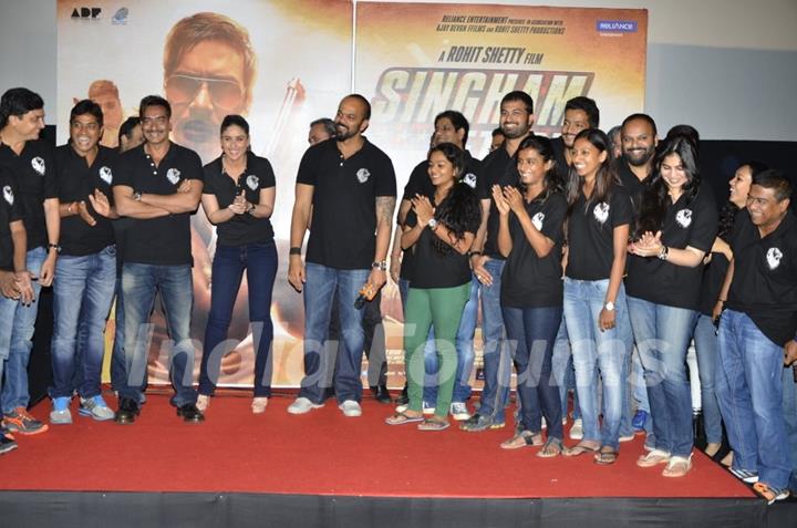 The cast and crew of Singham Returns at Trailor Launch