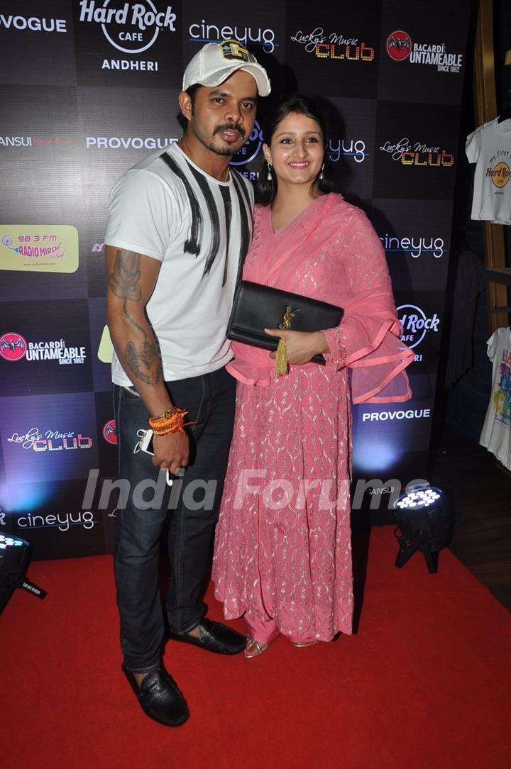 Sreesanth along with wife Bhuvneshwari Kumari at Ankit Tiwari's Live Concert