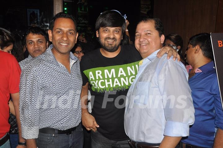 Wajid Ali poses along with friends at Ankit Tiwari's Live Concert