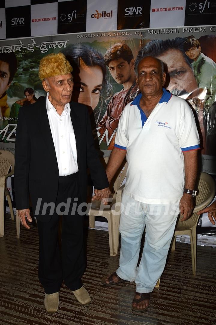 Manohar Thakur and Khayyam Ji at the Press Conrefence of Bazaar-E-Husn