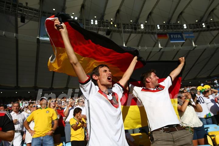 Fans cheering at the FIFA Finale