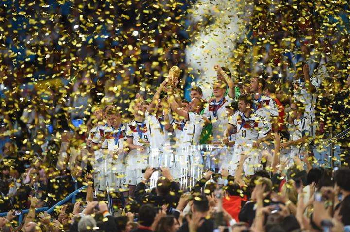 Germany players at the Winning Ceremony