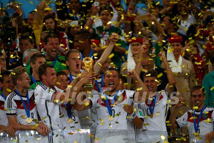 Germany players celebrating their Victory