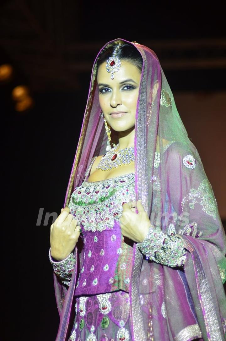 Neha Dhupia dazzels the ramp at IIJW 2014 - Day 1