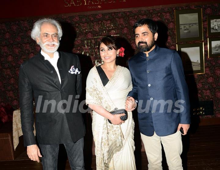 Rani Mukherjee with Sabyasachi at the Indian Couture Week