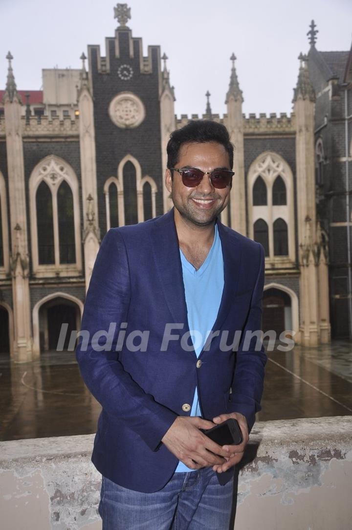 Abhay Deol gives a smiling pose for the camera