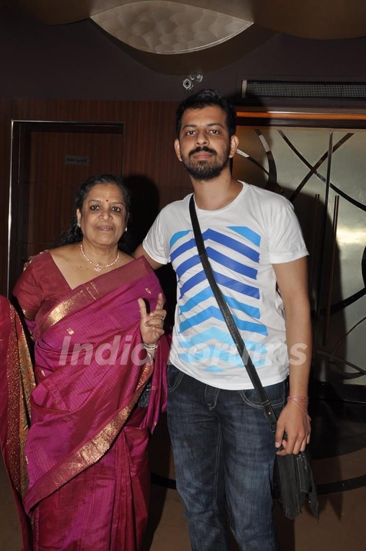 Bejoy Nambiar with Mom at the Premier of Pizza 3D