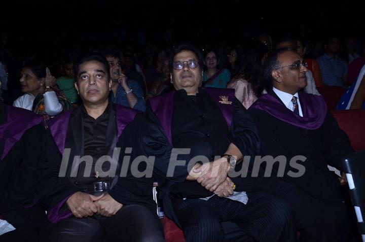 Kamal Hassan and Subhash Ghai at Whistling Woods Convocation Ceremony