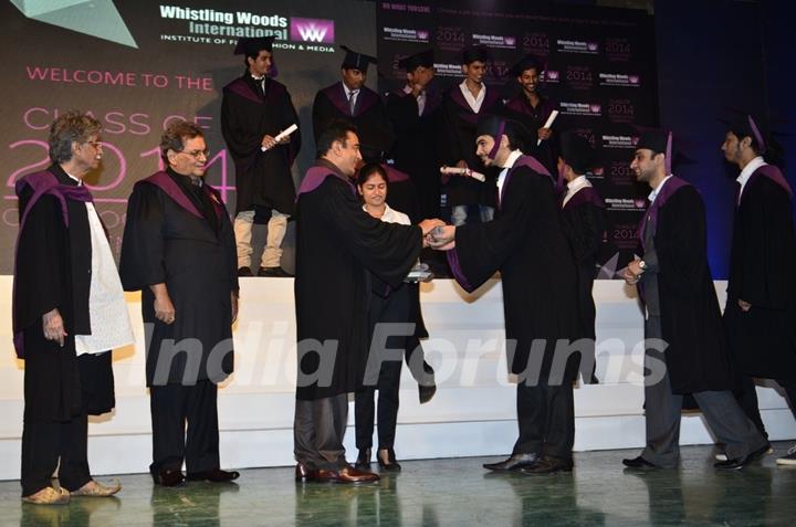 Kamal Hassan and Subhash Ghai at Whistling Woods Convocation Ceremony