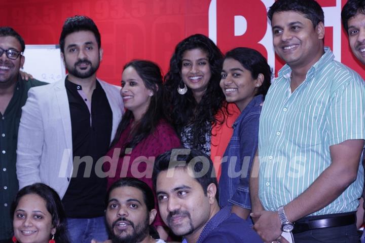 The team of Amit Sahni Ki List is all smiles at the RED FM studios Pune