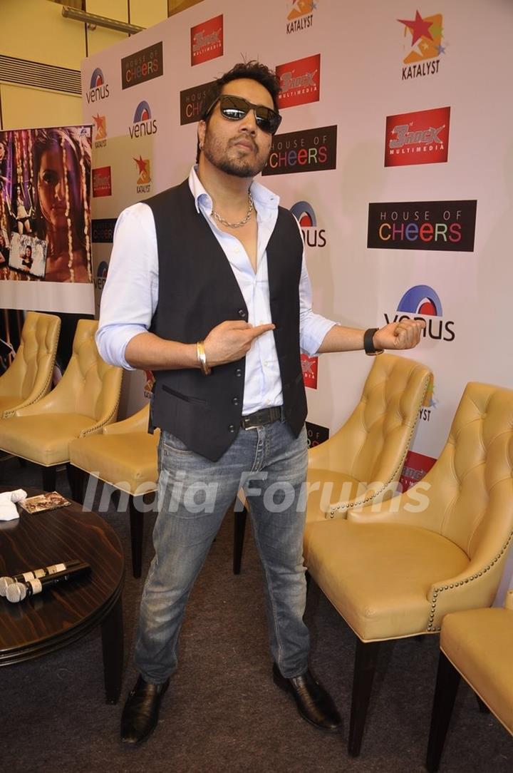 Mika Singh pose for the camera at DJ Dilbagh Singh's Album Launch