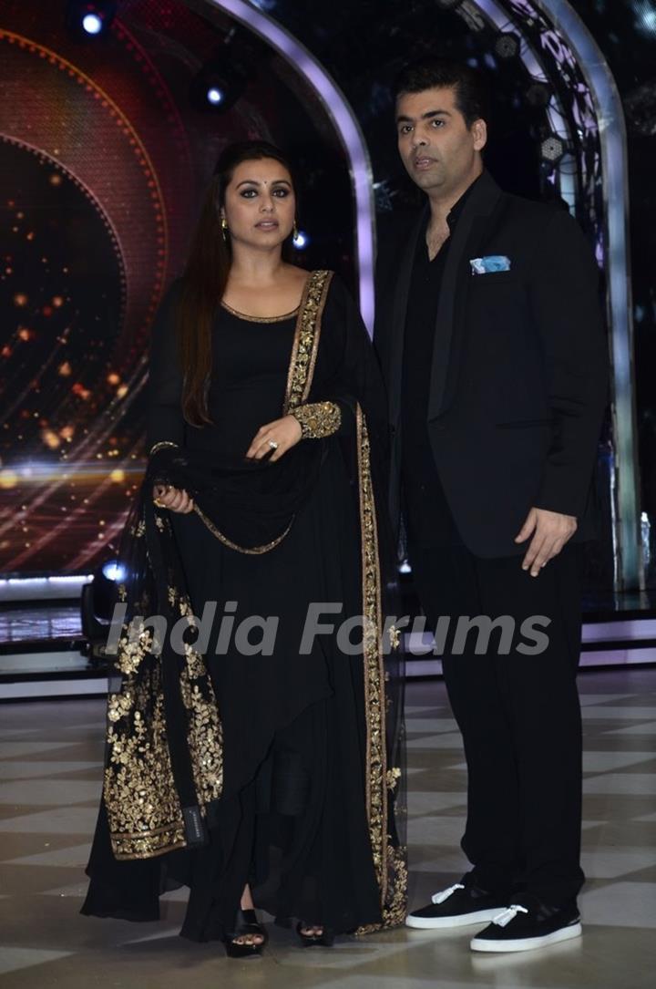 Rani poses with Karan on Jhalak Dikhla Jaa