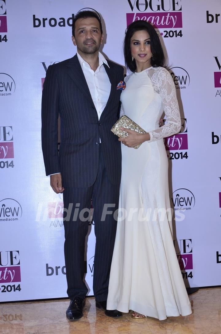 Atul Kasbekar with a guest at the Vogue Beauty Awards