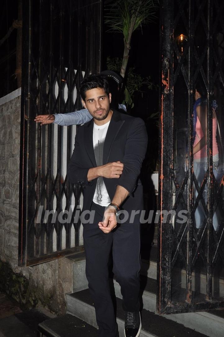 Sidharth Malhotra was spotted coming out from Lido Post Dinner