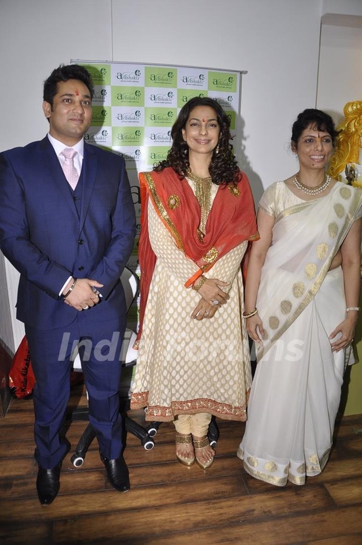 Juhi Chawla posed for media at Ayushakti Event