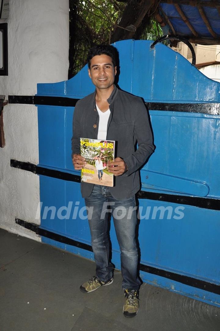 Rajeev Khandelwal poses with the magazine for the media