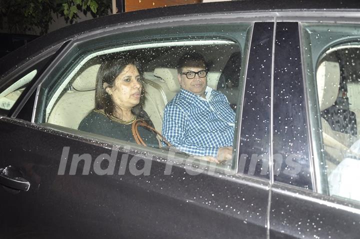 Ramesh Taurani snapped with wife at Yash Raj Studio