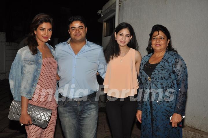 Priyanka Chopra with her family at Sanjay Leela Bhansali's party for Mary Kom completion