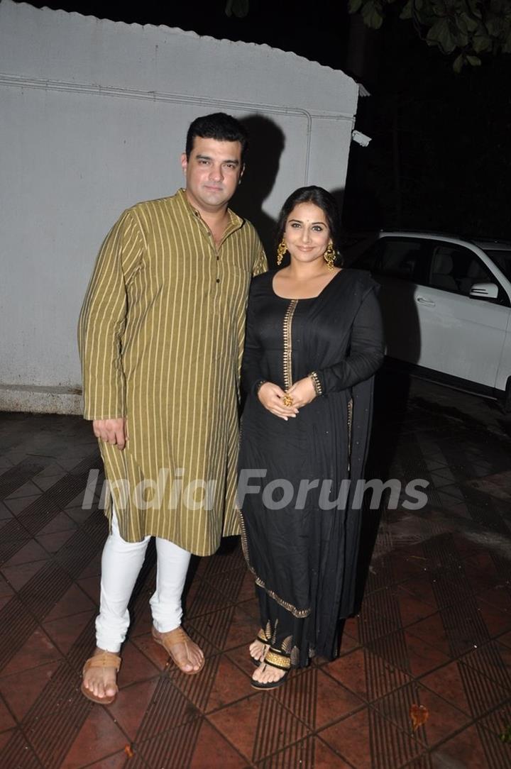 Siddharth Roy Kapur and Vidya Balan at Sanjay Leela Bhansali's party for Mary Kom completion